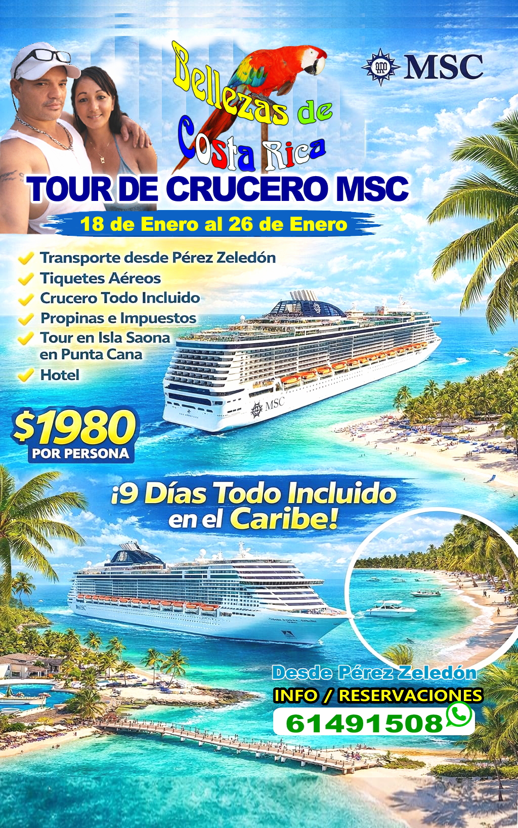 MSC 9-day all-inclusive Caribbean cruise